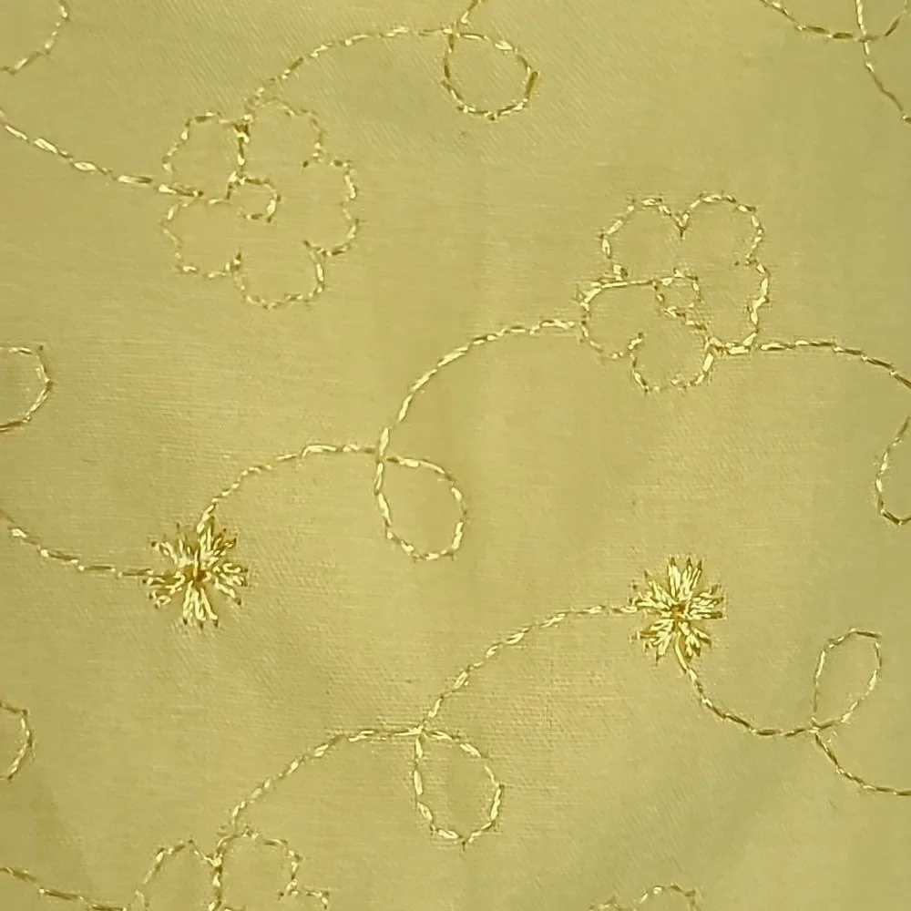 Penelope Mack Sunny Yellow Embroidered Sundress Smocked Ruffle Sleeveless Dress